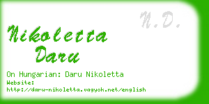 nikoletta daru business card